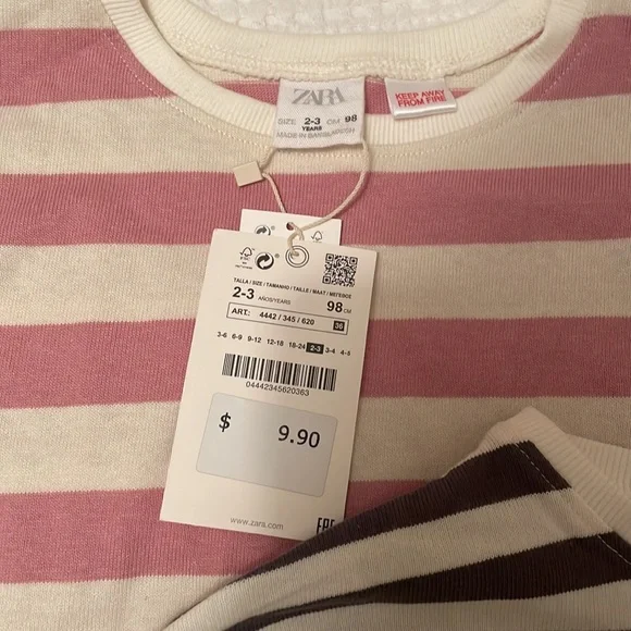 Zara kids striped shirts NWT 2-3 - Picture 2 of 4
